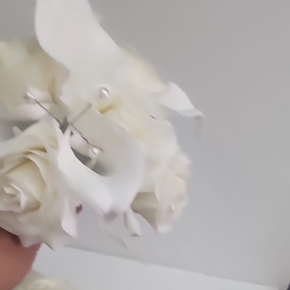 Wedding Beautiful Bride Bridal bouqet Real Touch Forever Flowers Bridesmaid 1pc - Picture 7 of 14